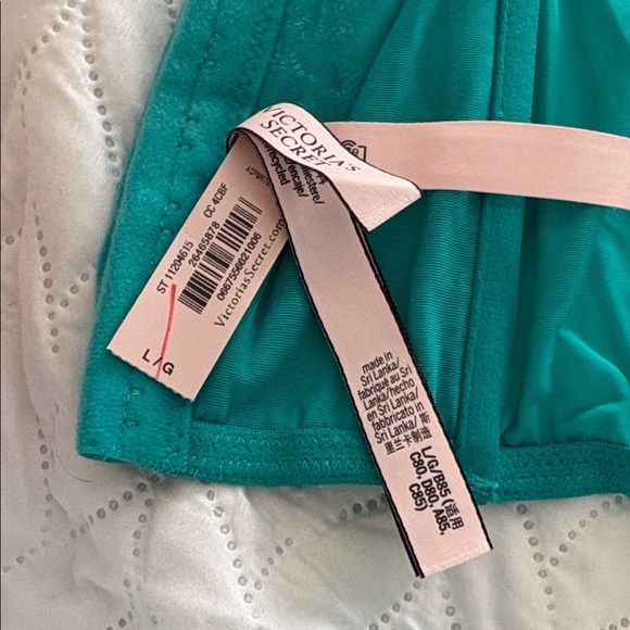 Victoria’s Secret Teal Lace-Up Lingerie Set NWT - Picture 4 of 5